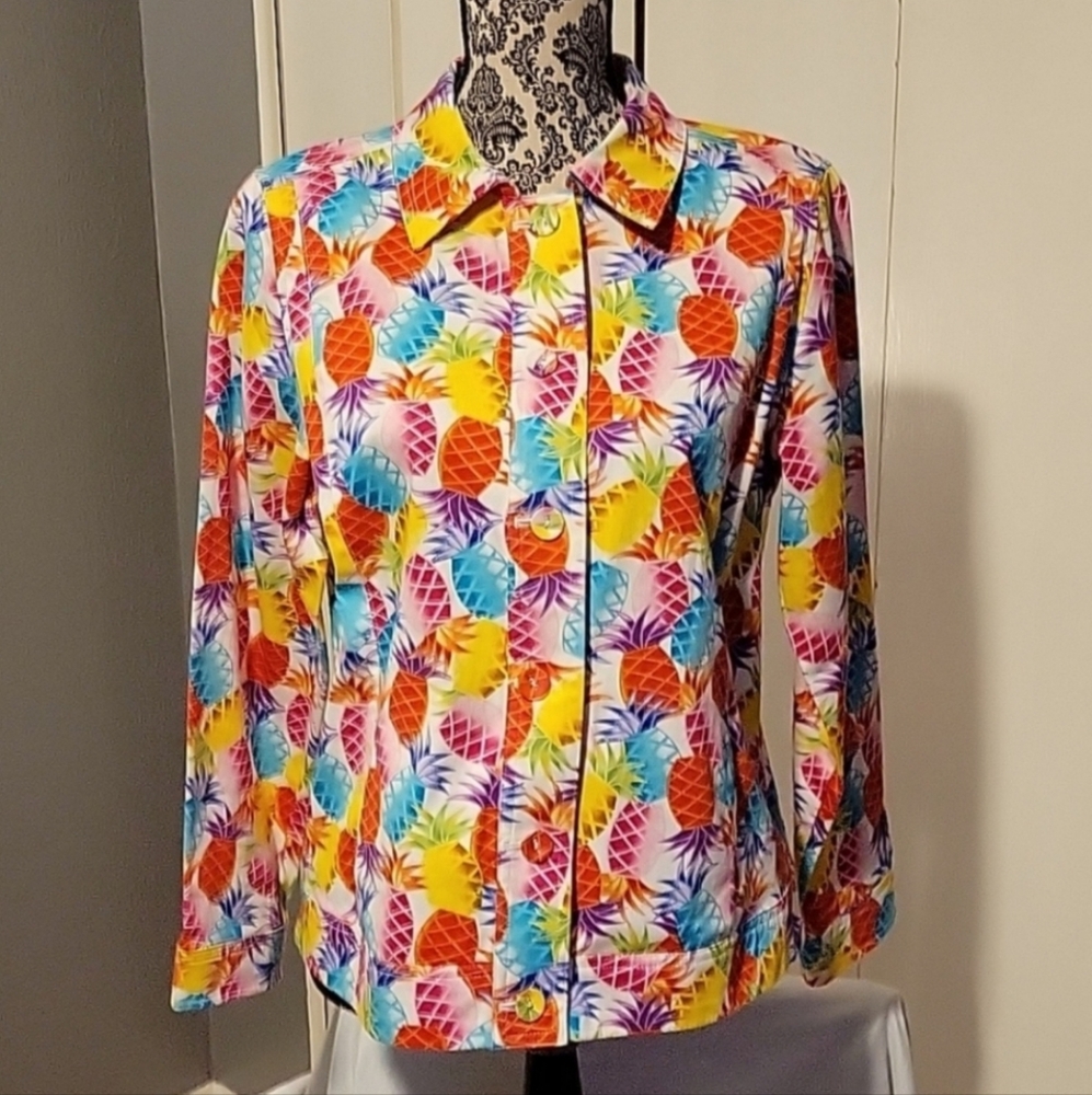 Attyre Pineapple Button Down Jacket - image 1